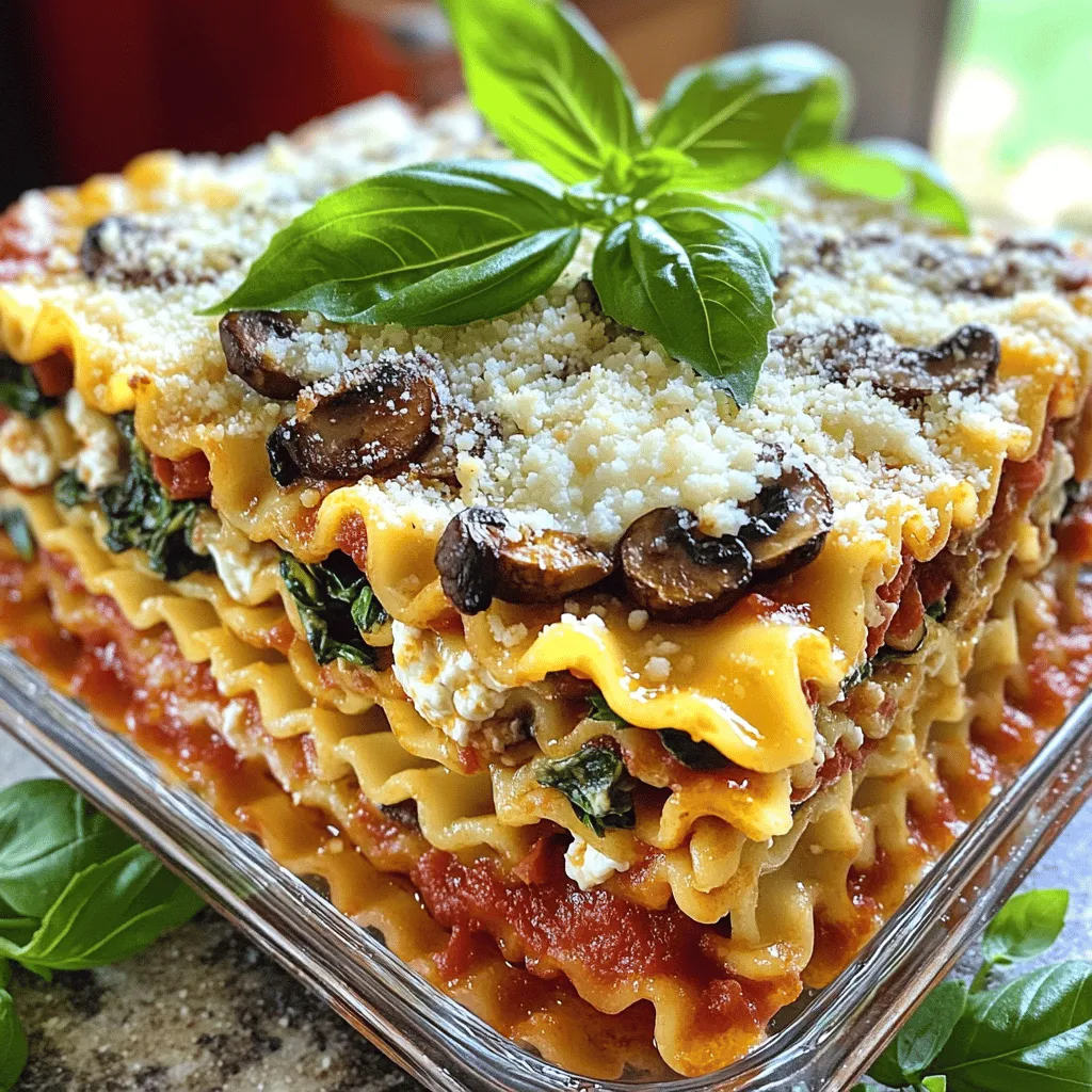 To make a great mushroom lasagna, you need fresh and tasty ingredients. The star of this dish is the mushrooms. You can use cremini, shiitake, or portobello. These mushrooms add deep flavors. Each type brings a unique taste and texture.