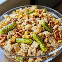 Dill Pickle Chex Mix is fun and easy to make. The right ingredients create the best flavor.