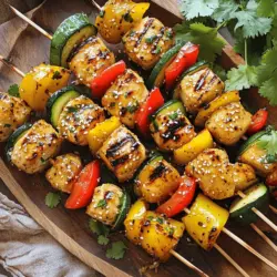 If you're looking for a delicious meal that is both easy to prepare and sure to please a crowd, look no further than Honey Garlic Chicken Skewers. This dish perfectly balances sweet and savory flavors, making it a versatile option for gatherings, barbecues, or even quick weeknight dinners. With the added appeal of being grilled to juicy perfection, these skewers are a fantastic way to enjoy the rich flavors of tender chicken alongside fresh vegetables.