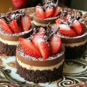 To make chocolate strawberry mini cheesecakes, you need a few key ingredients.