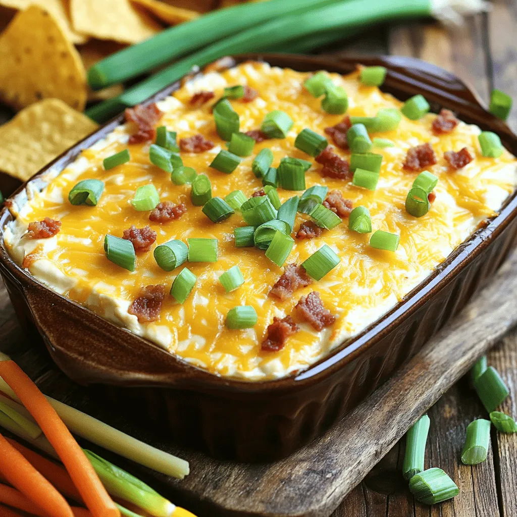 The main ingredients for beef bacon cream cheese dip are simple yet delicious. You need 8 oz of softened cream cheese. This gives the dip its rich and creamy base. Next, add 1 cup of cooked beef bacon, chopped into bits. This adds a savory, smoky flavor that makes the dip special.