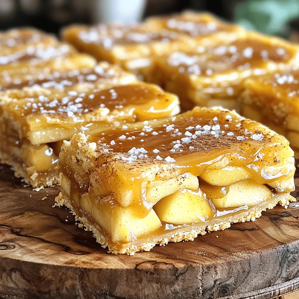 To make salted caramel apple pie bars, you need a few simple items. Here’s a quick list of the main ingredients: