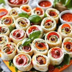 Explore the delightful world of Italian cuisine with our easy-to-make Italian Pinwheels. Perfect for parties, picnics, or simply as a tasty snack, these vibrant and flavorful pinwheels combine the creamy richness of cheese with a medley of savory meats and fresh vegetables. With each bite, you’ll experience a burst of Italian flavors that transport you straight to the sun-drenched hills of Tuscany. In this comprehensive guide, we’ll delve into the ingredients, preparation steps, and serving suggestions that will elevate your culinary repertoire. Whether you’re a seasoned chef or a kitchen novice, these Italian Pinwheels are sure to impress your family and friends.