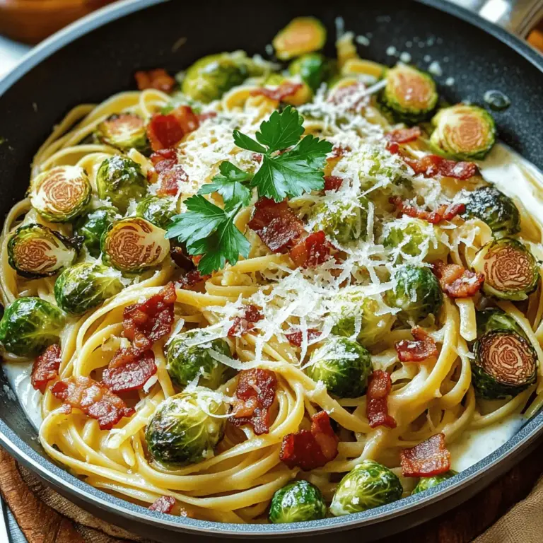 If you're looking for a dish that combines comfort with a touch of elegance, look no further than Sizzlin' Brussels Sprouts Bacon Pasta. This delightful meal is a celebration of flavors and textures, making it a perfect choice for family dinners or entertaining guests. Picture tender pasta enveloped in a creamy sauce, complemented by the robust smokiness of crispy bacon and the earthy sweetness of roasted Brussels sprouts. This dish not only satisfies your taste buds but also showcases the versatility of Brussels sprouts, which have become a trendy ingredient in contemporary cooking.