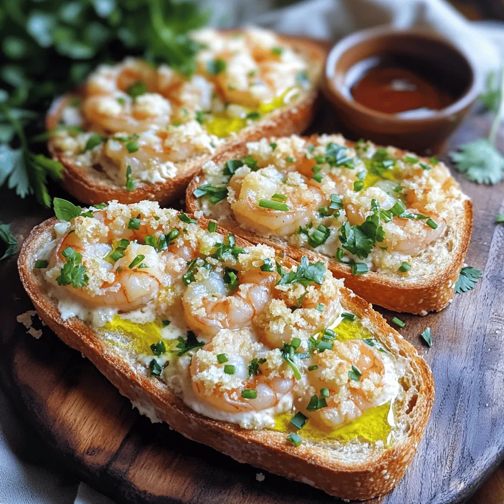 What are the essential ingredients for the baked shrimp toast? To make baked shrimp toast, you need fresh shrimp, cream cheese, and mayonnaise. You also need chives, cilantro, garlic, lemon juice, salt, and pepper. Whole grain bread serves as the base. Finally, use breadcrumbs for a crispy topping. These shrimp toast ingredients combine to create a rich and tasty dish.