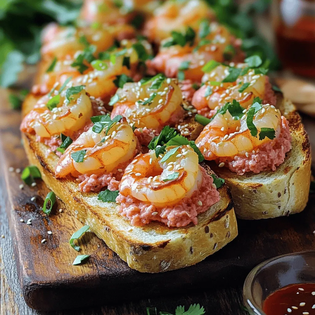 The main shrimp toast ingredients are fresh shrimp, bread, and some tasty seasonings. For the shrimp, I recommend using wild-caught shrimp. They have better flavor and texture. Always peel and devein them before cooking.