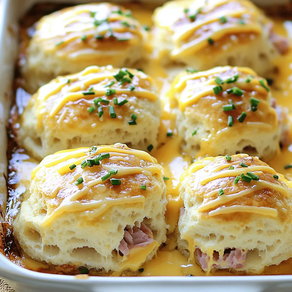 To make ham and cheese butter swim biscuits, you need some simple ingredients. The full recipe includes: