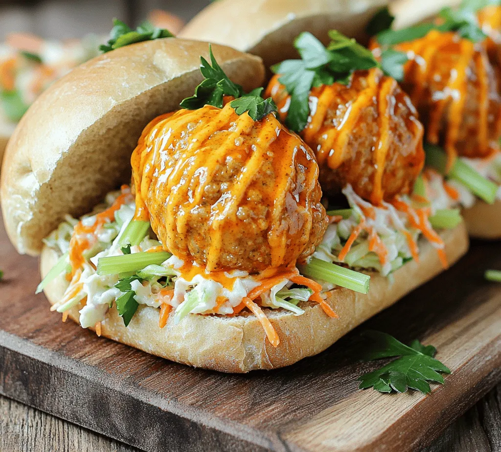 In the ever-evolving landscape of culinary delights, the Buffalo Chicken Meatball Sandwich has emerged as a favorite among food enthusiasts. This sandwich is a perfect fusion of bold flavors, combining the fiery zest of Buffalo chicken meatballs with the crisp, refreshing notes of celery slaw. It’s a dish that not only satisfies the taste buds but also brings a sense of comfort and indulgence. Whether you’re hosting a game day gathering, preparing a family dinner, or simply craving something delicious, this sandwich is sure to impress.