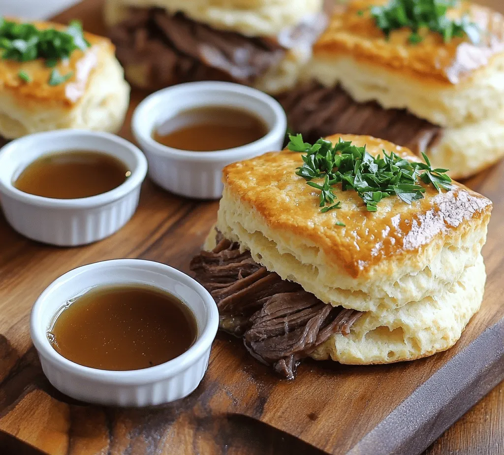 French dip sandwiches are a beloved comfort food, known for their savory flavors and satisfying textures. Imagine tender roast beef nestled between soft bread, paired with a rich, flavorful dipping broth. Now, envision taking that classic sandwich and giving it a unique twist that elevates the whole experience. Enter Savory French Dip Biscuits—a delightful combination of flaky, buttery biscuits and succulent roast beef. This recipe is not just a meal; it’s an experience that brings warmth and togetherness, making it perfect for gatherings or cozy family dinners.