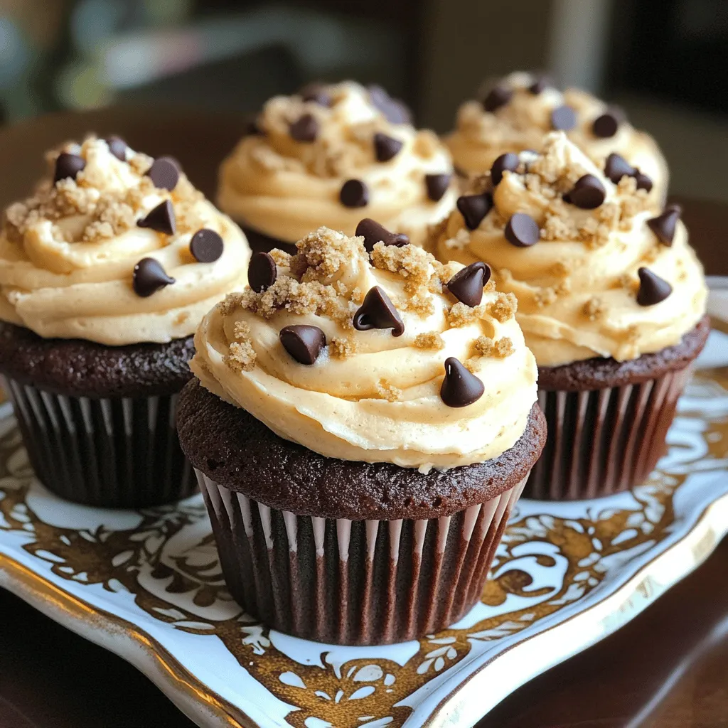 The cookie dough cupcakes recipe needs a few key ingredients. Each part adds flavor and texture.