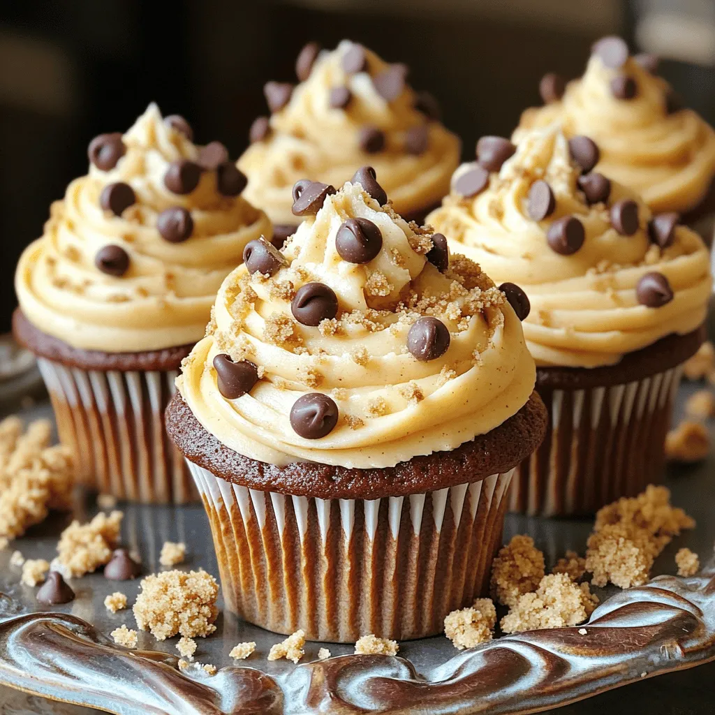 The cookie dough cupcakes recipe needs a few key ingredients. Each part adds flavor and texture.