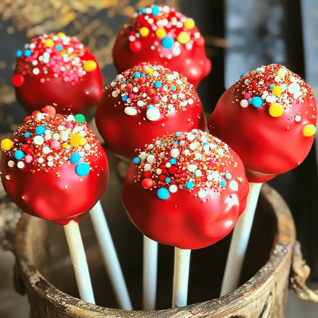 Red velvet cake pops are small, round treats made from red velvet cake. They have a rich, moist texture and a hint of cocoa. You coat them in white chocolate, which creates a lovely contrast. These tasty bites are a hit for many reasons.