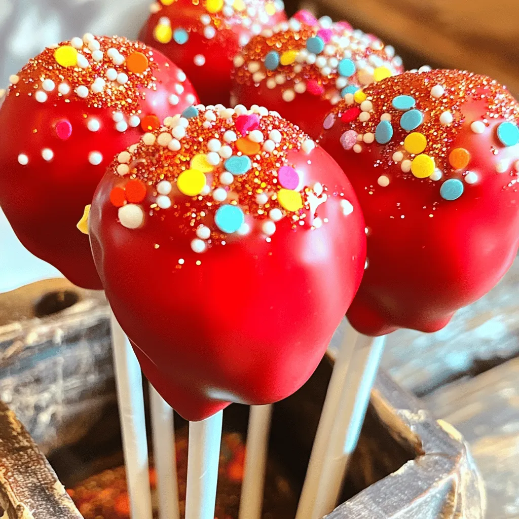 Red velvet cake pops are small, round treats made from red velvet cake. They have a rich, moist texture and a hint of cocoa. You coat them in white chocolate, which creates a lovely contrast. These tasty bites are a hit for many reasons.