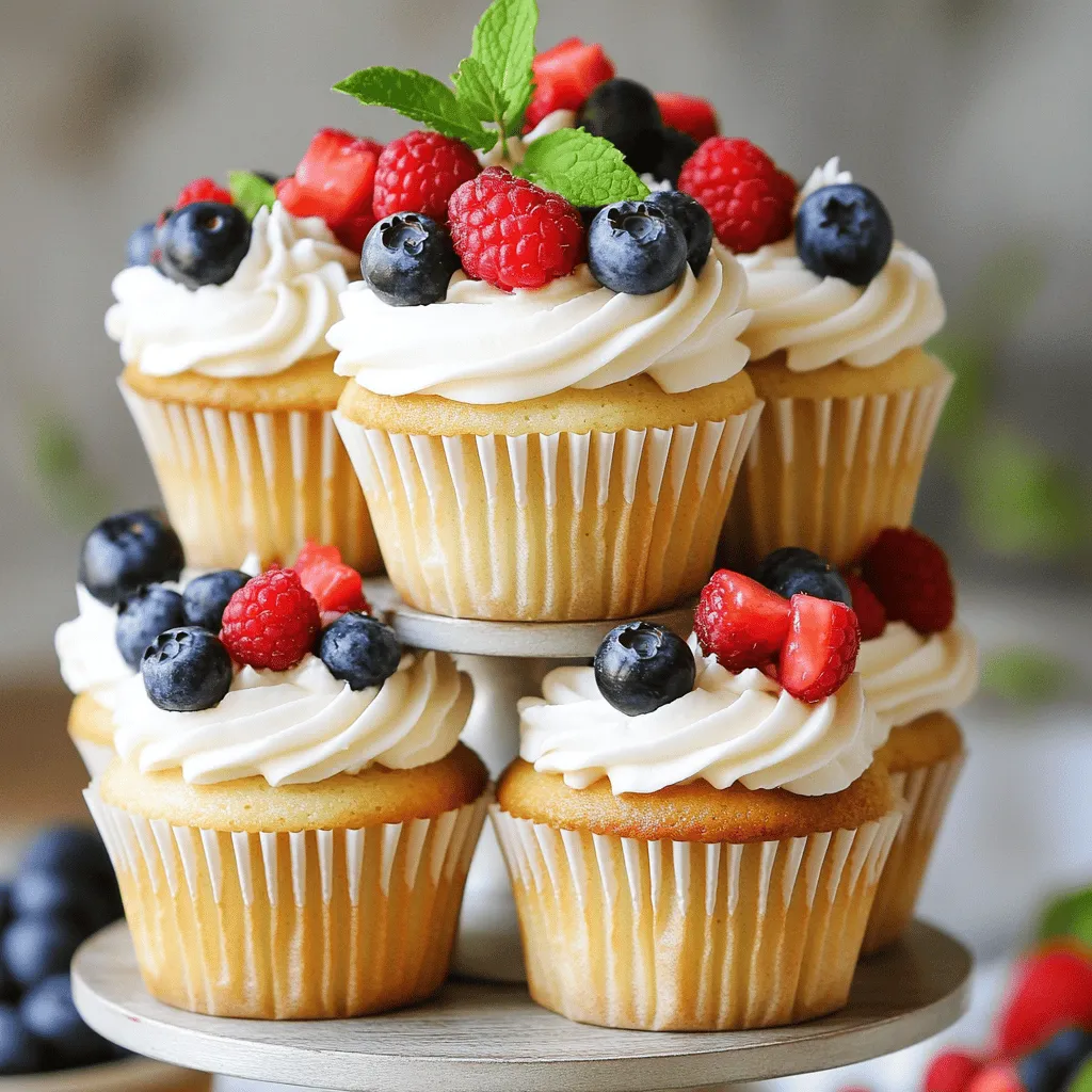 For the best vanilla cupcakes, you need simple ingredients. The key items include: