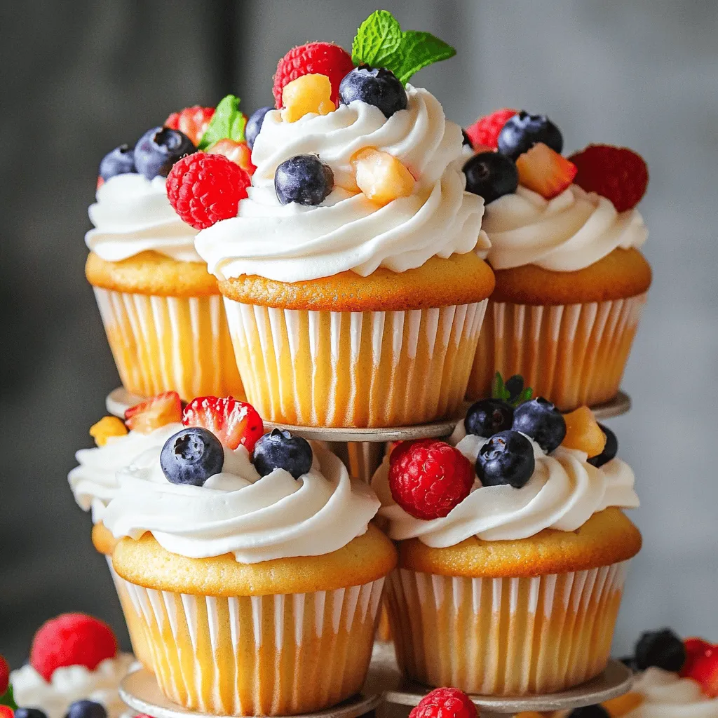 For the best vanilla cupcakes, you need simple ingredients. The key items include: