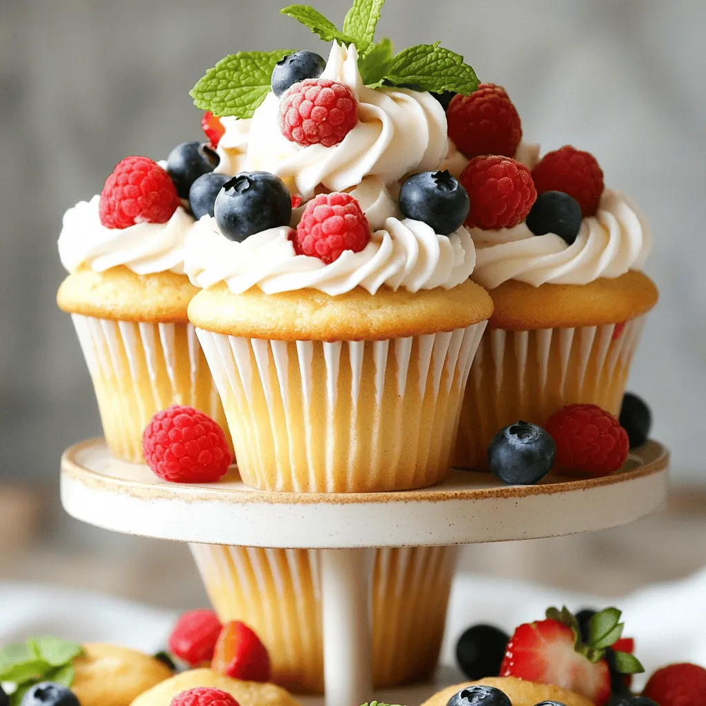 For the best vanilla cupcakes, you need simple ingredients. The key items include: