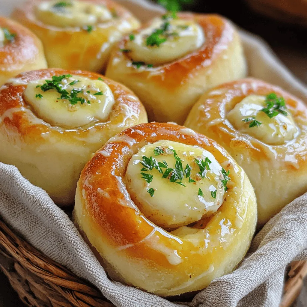 When you make garlic bread rolls, use simple and fresh ingredients. You will need all-purpose flour, instant yeast, sugar, salt, and warm water. These basic items create the dough.