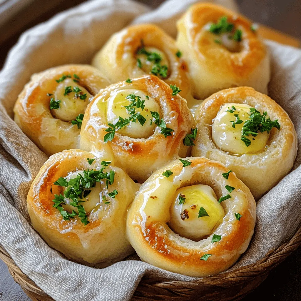 When you make garlic bread rolls, use simple and fresh ingredients. You will need all-purpose flour, instant yeast, sugar, salt, and warm water. These basic items create the dough.