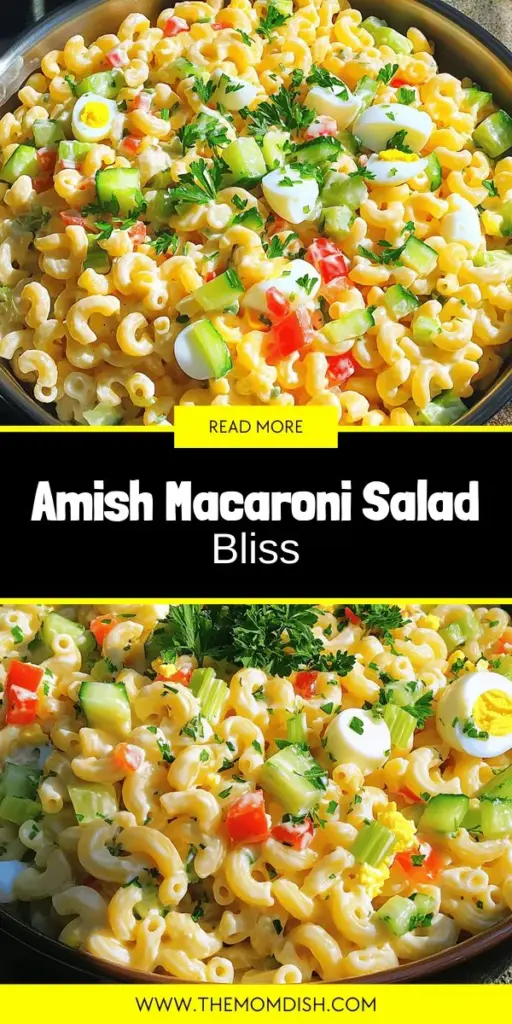 Discover the delightful taste of Amish Macaroni Salad with this simple and tasty recipe guide! Perfect for gatherings, this creamy salad combines elbow macaroni, fresh veggies, and a tangy dressing that brings everyone together. Whether you're a beginner or a kitchen whiz, you'll find easy tips to impress your guests. Don't miss out on the unique variations and cultural significance behind this dish. Click through now to explore the full recipe and elevate your next meal!