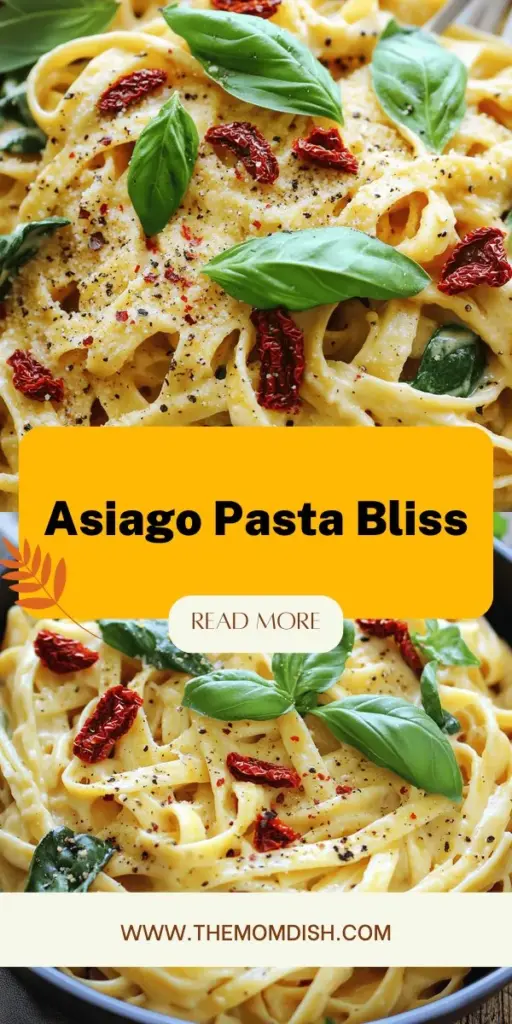 Indulge in the creamy goodness of Cheesy Asiago Delight Pasta! This dish combines the rich flavors of Asiago cheese, garlic, and sun-dried tomatoes for a lavish culinary experience. Perfect for weeknight dinners or special gatherings, it's easy to make and absolutely crowd-pleasing. Ready to impress your family and friends? Click through to explore the detailed recipe and tips for creating this irresistible pasta dish!