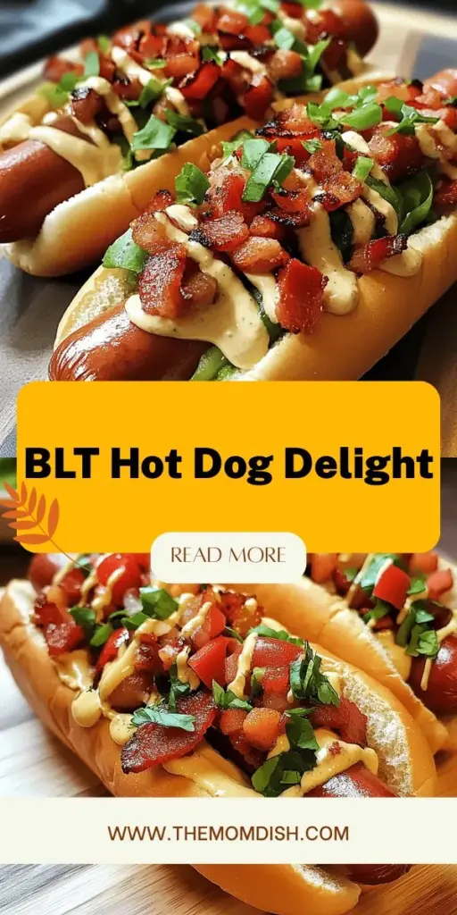 Elevate your summer cookouts with this Gourmet BLT Hot Dogs recipe! Combining the classic flavors of crispy bacon, fresh lettuce, and juicy tomatoes, these hot dogs are a delicious twist on a beloved favorite. Perfect for grilling season, this easy recipe offers a fun way to impress your guests. Enjoy the savory crunch and vibrant flavors in every bite. Discover how to make this mouthwatering dish that’s sure to be a hit at your next barbecue!