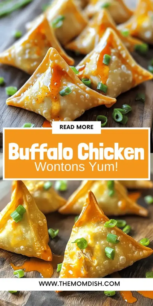 Elevate your party snacks with irresistible Buffalo Chicken Wontons! These crispy bites are packed with spicy chicken, cream cheese, and savory cheddar. Perfect for impressing guests, this recipe offers easy steps for frying or baking, plus suggestions for creative fillings and delicious dipping sauces. Check out the full buffalo chicken wontons recipe to add flavor and excitement to your next gathering. Click through to discover the secret to this tasty appetizer!