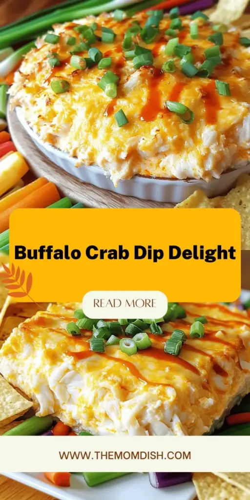 Elevate your appetizer game with my creamy and flavorful Buffalo Crab Dip! Perfect for parties, game days, or cozy nights in, this crowd-pleaser combines fresh crab meat with zesty buffalo sauce for an unforgettable taste. With easy steps and simple ingredients, you'll impress family and friends in no time. Discover unique twists and serving tips to make it your own. Click through to explore the full recipe and transform your next gathering!