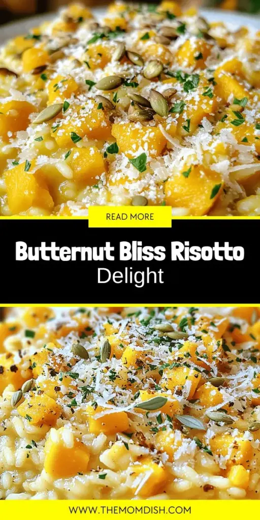 Embrace the flavors of fall with Butternut Bliss Risotto, a creamy autumn delight that perfectly pairs the sweetness of roasted butternut squash with the luxurious texture of Arborio rice. This simple yet flavorful recipe invites you to explore various seasonal ingredients and customize your dish. Ideal for vegans and comfort food lovers alike, it’s the perfect dish for cozy evenings. Click through to discover the full recipe and elevate your autumn meals!