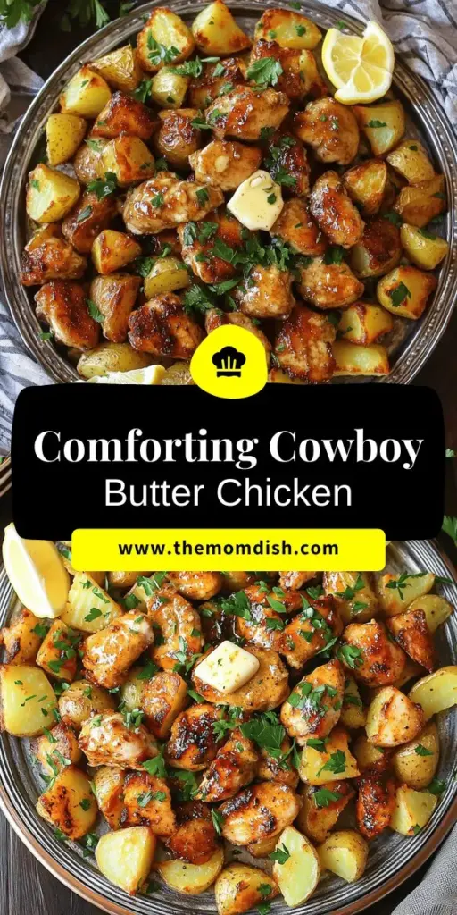 Savor the comforting flavors of Cowboy Butter Chicken and Potatoes, a delightful dish that pairs succulent chicken breasts with perfectly roasted potatoes in a rich butter sauce. This simple yet satisfying recipe embodies the essence of comfort food, making it a family favorite. Discover the secrets to mastering this heartwarming meal and transform your dinner nights. Click through to explore the full recipe and bring this delicious dish to your table!