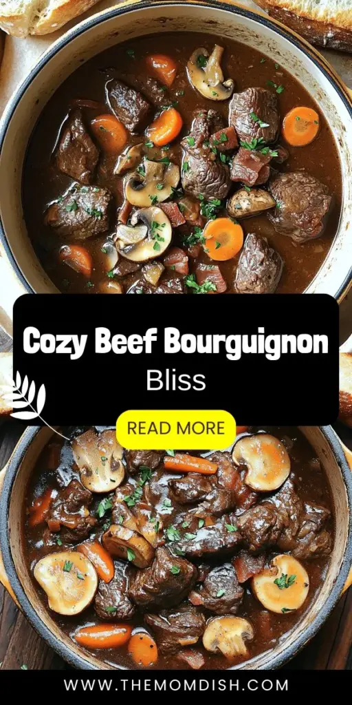 Warm your heart and delight your taste buds with this flavorful Beef Bourguignon recipe! This classic French dish showcases tender beef, smoky bacon, and a rich blend of aromatic ingredients. Whether you're a novice or an experienced cook, follow our simple guide for step-by-step preparation and tips to achieve perfection. Indulge in this comforting meal and impress your family and friends. Click through to explore the full recipe and start your culinary adventure today!