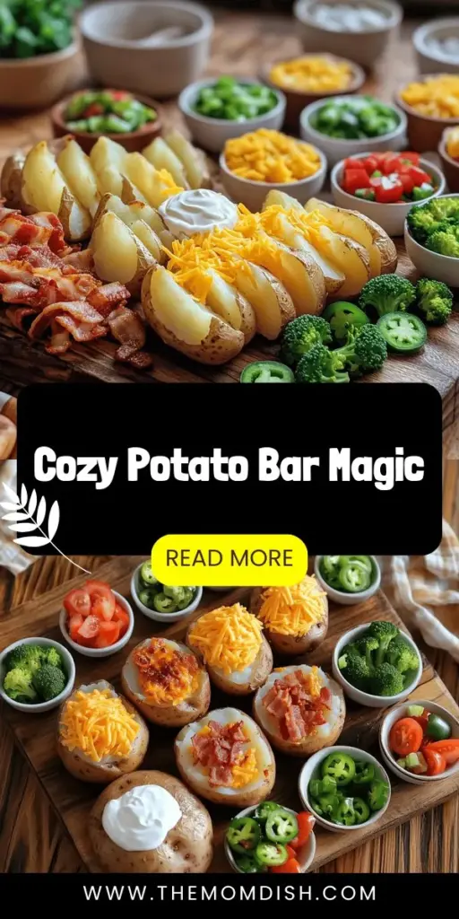 Create the ultimate cozy baked potato bar that brings warmth and fun to any gathering! This delightful setup allows your guests to design their own unique creations with their favorite toppings. Discover essential ingredients, perfect baking techniques, and exciting ideas to customize your bar for any occasion. Get ready for a delicious experience that everyone will love. Click through to explore the full recipes and tips for a successful baked potato bar!