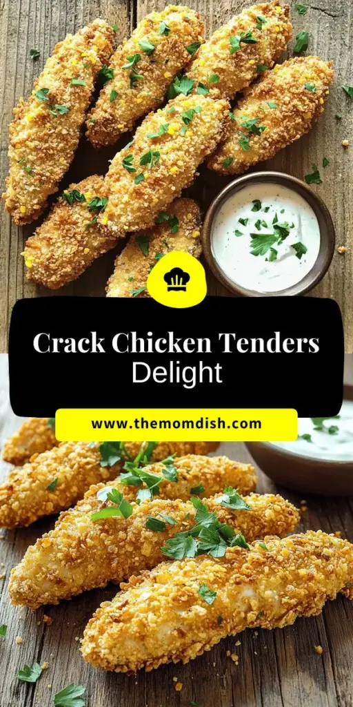 Crack Chicken Tenders are the ultimate family meal that everyone will love! Easy to make and bursting with flavor, these juicy tenders feature a delicious blend of spices and a crispy coating. Perfect for gatherings or cozy dinners, you’ll find tips on key ingredients, marinating secrets, and exciting variations to elevate your dish. Ready to impress your loved ones? Click through to explore the full recipe and make mealtime unforgettable!