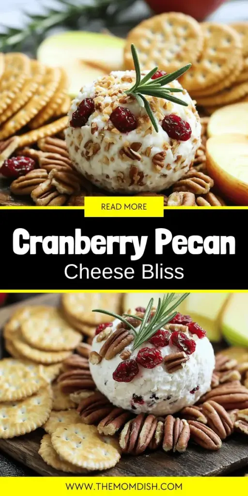 Elevate your gatherings with a delicious Cranberry Pecan Cheese Ball that's perfect for any occasion! This creamy appetizer combines tangy cheddar, crunchy pecans, and sweet cranberries for a mouthwatering treat your guests will love. Easy to prepare ahead of time, it pairs beautifully with crackers and apple slices. Ready to impress? Click through for the full recipe and tips to make this show-stopping cheese ball the star of your next party!