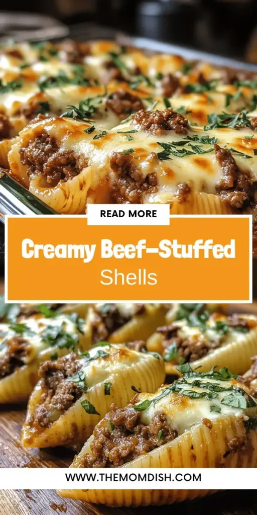 Indulge in the comforting flavors of Beef-Stuffed Shells with Creamy Ricotta Filling, a hearty Italian classic perfect for family dinners. Discover how to make these large pasta shells filled with seasoned beef and a rich, creamy ricotta mixture, all topped with marinara sauce and melted cheese. Easy to prepare and full of flavor, this dish will impress your guests and satisfy your cravings. Try this delicious recipe for a delightful meal today!