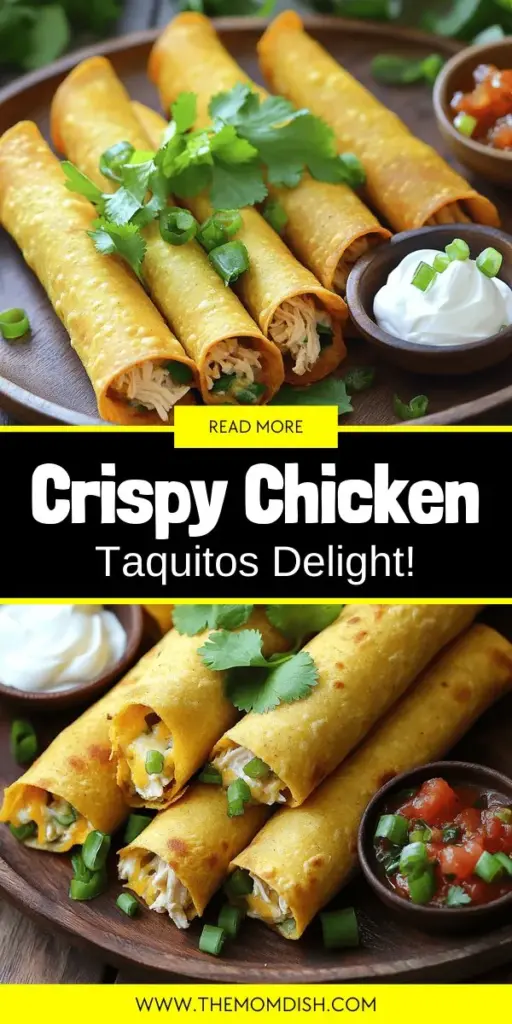 Impress your guests with crispy chicken taquitos, the ultimate party snack everyone will crave! These crunchy, savory treats are easy to make and perfect for any gathering. Discover the simple recipe and essential tips to achieve the perfect texture, plus fun variations for extra flavor. Don't miss out on elevating your snack game! Click through to explore the delicious world of crispy chicken taquitos and bring the fiesta home!