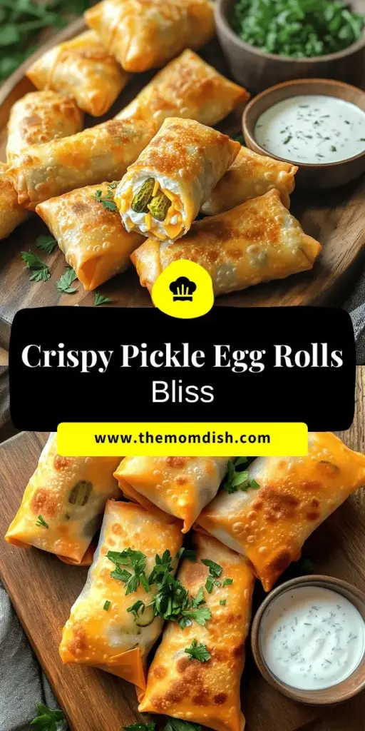 Spice up your snack time with this irresistible Air Fryer Pickle Egg Rolls recipe! These crispy bites combine tangy dill pickles and creamy cheese for a unique treat that’s sure to impress. With easy steps and customizable flavors, you can make them your own—perfect for parties or a fun family night. Don’t miss out on these delicious rolls; click through to explore the full recipe and start cooking your new favorite snack today!