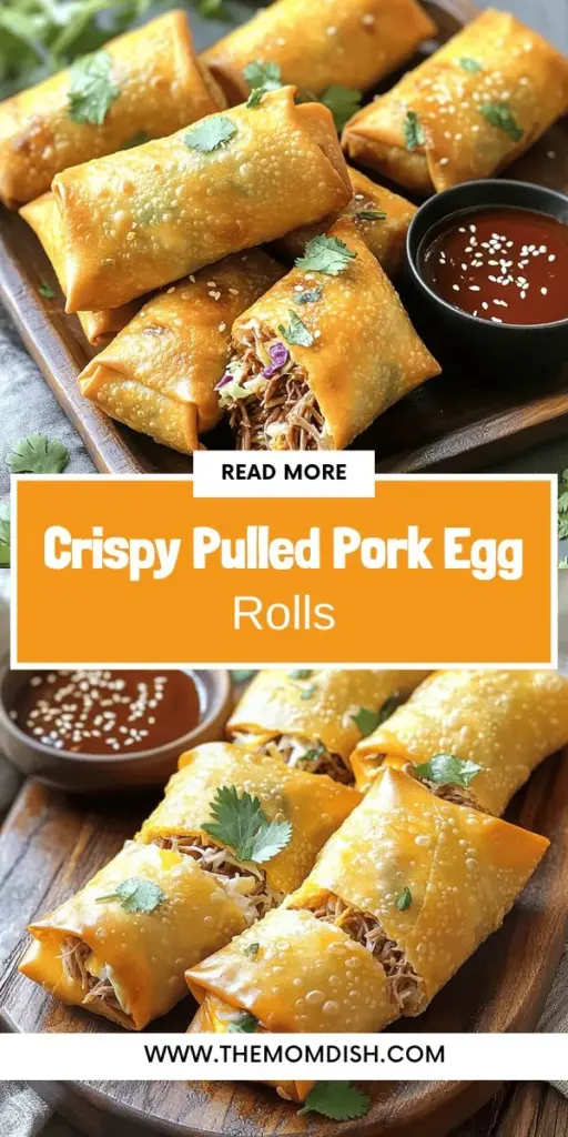 Discover the mouthwatering world of Air Fryer Pulled Pork Egg Rolls, where two favorites collide for a delightful twist! Packed with savory pulled pork, fresh coleslaw, and gooey cheese, these egg rolls are crispy and healthier thanks to air frying. Perfect for busy weeknights or entertaining guests, this recipe is quick and simple. Click through to explore this delicious recipe and elevate your snack game today!