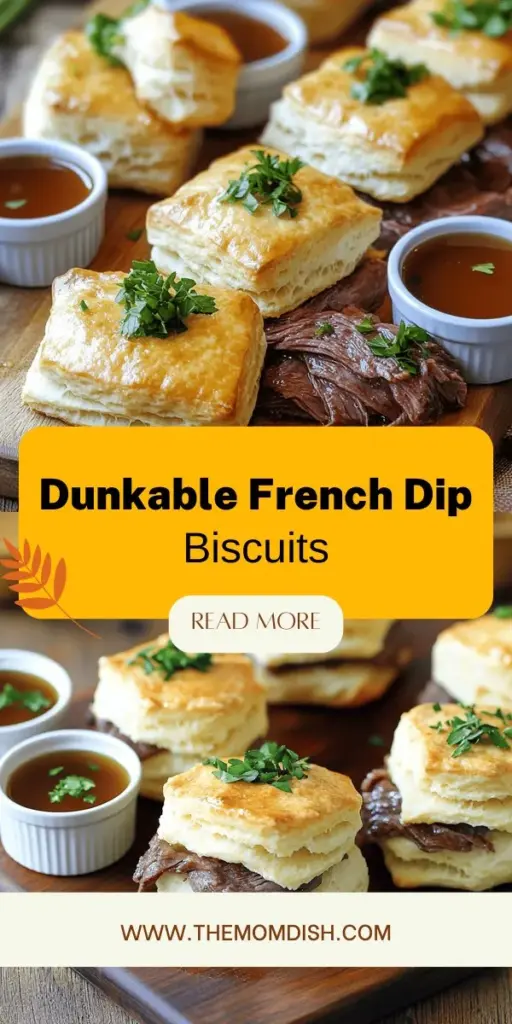 Indulge in the ultimate comfort food with this Savory French Dip Biscuits recipe! Experience flaky, buttery biscuits filled with tender roast beef and melty provolone cheese, all served with a rich dipping broth. Perfect for family dinners or gatherings, this mouthwatering twist on a classic will surely impress. Click through to explore this delicious recipe and elevate your mealtime with flavors everyone will love!