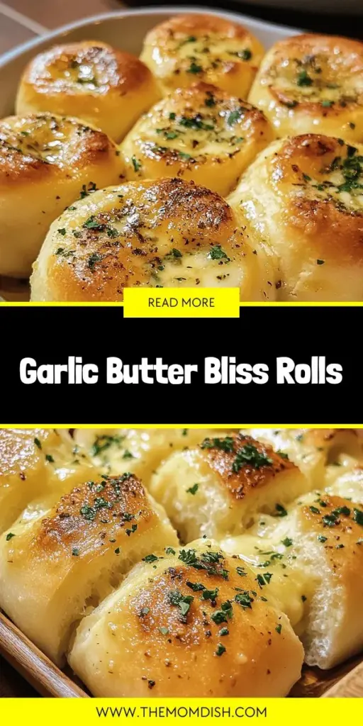 Discover the ultimate comfort food with these irresistible garlic butter bread rolls! This delightful recipe combines soft, fluffy rolls with a rich garlic butter topping, making them the perfect addition to any meal. Whether you're hosting a dinner party or looking for a cozy family treat, these rolls are sure to impress. Easy to make and utterly delicious, they're a must-try for any bread lover. Pin now for a tasty addition to your recipe collection!