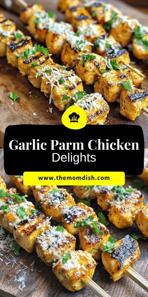 Indulge in the deliciousness of Garlic Parmesan Chicken Skewers with our easy recipe! These flavorful skewers combine tender chicken, rich garlic, and zesty Parmesan, making them perfect for barbecues or cozy dinners. Discover simple marinating tips, grilling techniques, and creative serving ideas that will impress your family and friends. Click through to explore this mouthwatering recipe and elevate your meal experience tonight!