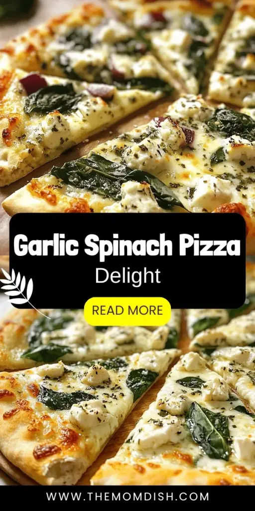 Savor the deliciousness of Greek Roasted Garlic Spinach White Pizza! This creamy, flavorful pizza is topped with fresh spinach, roasted garlic, and a blend of cheeses that create a perfect balance of taste. It's a delightful twist on traditional pizza, ideal for a quick weeknight meal or a cozy gathering with friends. Explore this easy recipe and elevate your pizza night with a healthy and scrumptious option that everyone will love!