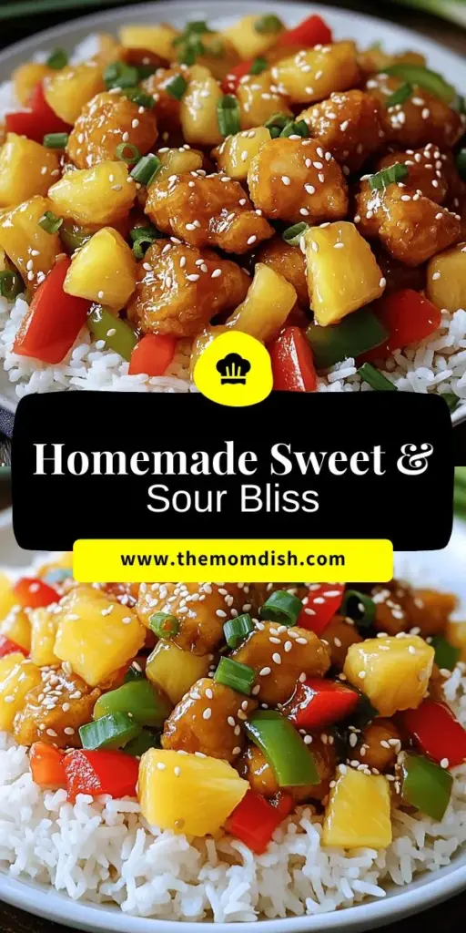 Discover the joy of cooking with this flavorful homemade sweet and sour chicken recipe! Perfectly balanced with juicy chicken, vibrant vegetables, and a tangy sauce, this dish is a crowd-pleaser that’s easy to make. Explore essential ingredients, simple steps, and fun variations to customize it to your taste. Ready for a delicious meal that bursts with flavor? Click through to uncover the full recipe and start cooking today!