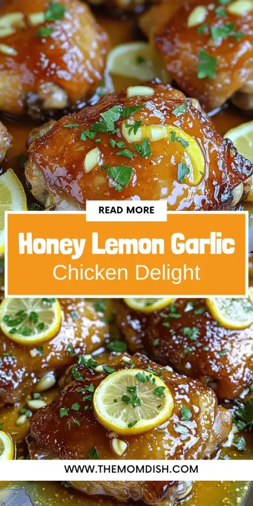 Looking for a quick and delicious dinner option? Try my Honey Lemon Garlic Chicken recipe! This flavorful dish is made with simple ingredients like honey, fresh lemon juice, and garlic, ensuring a tasty meal in no time. With easy preparation steps and helpful cooking tips, you'll impress your family with every bite. Click through to discover the full recipe and make it a new favorite in your home!