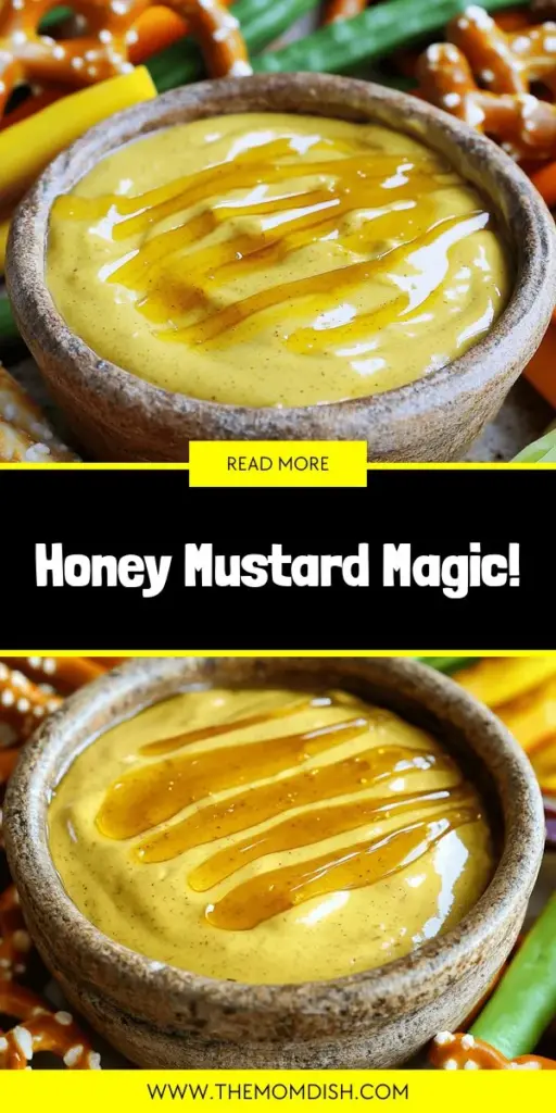 Dive into the flavor-packed world of our Creamy Honey Mustard Bliss recipe! This easy-to-make sauce combines Greek yogurt, Dijon mustard, honey, and apple cider vinegar, creating a delicious drizzle for grilled chicken, a vibrant salad dressing, or a zesty dip for veggies. Perfect for food lovers looking to elevate their meals! Click through to explore the full recipe and bring this creamy, tangy delight to your kitchen today!