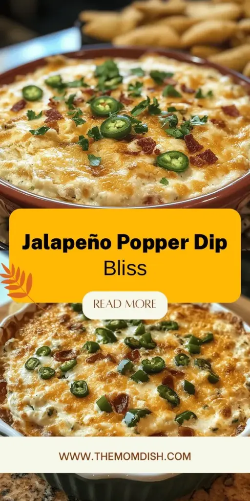 Dive into the irresistible world of Spicy Jalapeño Popper Dip Delight! This creamy and zesty dip combines cheese, jalapeños, and spices for a flavor explosion that will elevate any gathering. Perfect for game day, parties, or cozy nights in, it's easy to make and even easier to devour. Pair it with tortilla chips or veggies for a satisfying snack that everyone will love. Discover your new favorite appetizer and impress your guests!