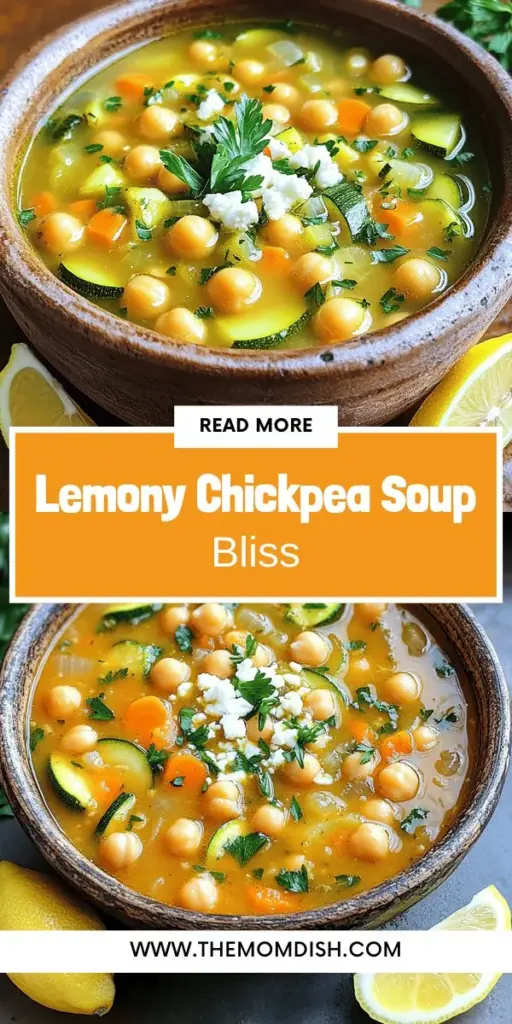 Satisfy your cravings with Lemony Greek Chickpea Soup, a simple and wholesome dish that's perfect for busy weeknights! Packed with nutritious chickpeas, fresh veggies, and a bright lemon twist, this comforting soup is both filling and flavorful. Discover the easy steps to create this Mediterranean delight and make it your new go-to meal. Click through to explore the full recipe and elevate your dinner game today!