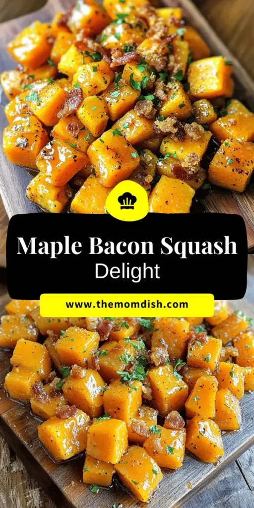 Embrace the flavors of fall with this irresistible Maple Bacon Butternut Squash recipe! This dish combines the sweet, creamy texture of roasted butternut squash with savory, crispy bacon, all enhanced by a luscious maple syrup glaze. Perfect for family dinners or special gatherings, it's a wholesome, delicious option that everyone will love. Click through to explore this delightful recipe and bring the warmth of autumn to your table!