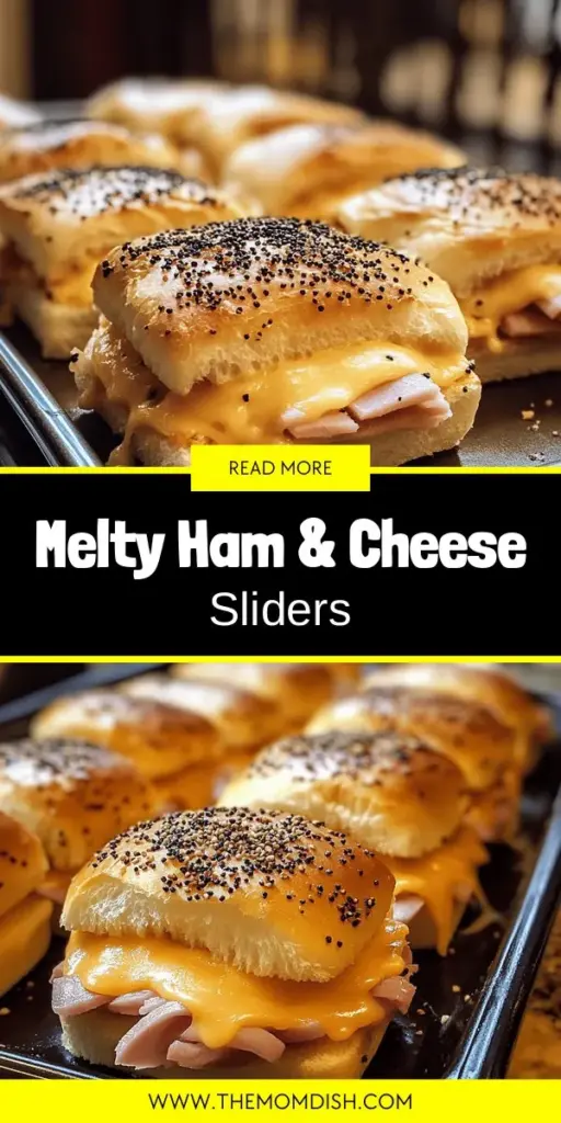 Discover the ultimate party dish with these Melty Baked Ham and Cheese Sliders! Perfectly layered with savory ham and gooey cheese, these sliders are baked to golden perfection. Easy to whip up, they're a crowd-pleaser for any gathering, whether it's a game day, holiday, or casual get-together. Impress your friends and family with this simple yet delicious recipe that will have everyone coming back for seconds! Enjoy your new favorite appetizer!