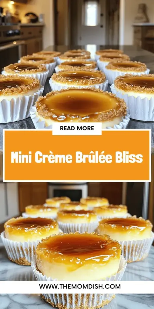 Indulge in the delightful world of mini crème brûlée cheesecakes! This easy recipe combines rich cream cheese and a crispy caramelized top for a perfect balance of flavors and textures. Ideal for any occasion, these luscious bites will impress your guests and satisfy your sweet cravings. Ready to create your own mini masterpieces? Click through to explore the complete recipe, tips, and variations for making these adorable desserts!