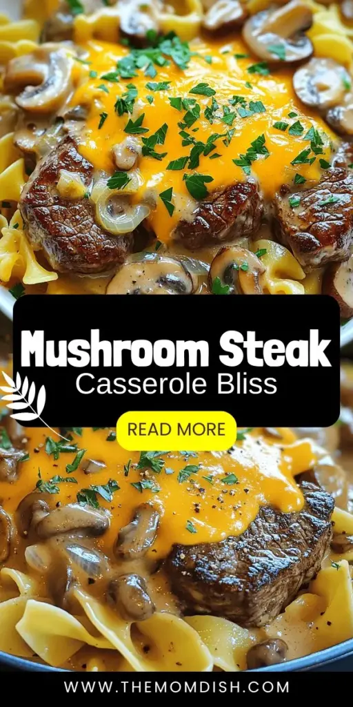 Discover the ultimate comfort food with our Savory Cube Steak Mushroom Casserole! This hearty dish blends tender cube steak, earthy mushrooms, and a rich creamy sauce, making it perfect for family dinners or cozy evenings. Not only is it easy to prepare ahead of time, but it's also packed with flavor and nutrition. Click through to explore this satisfying recipe and bring warmth to your table today!